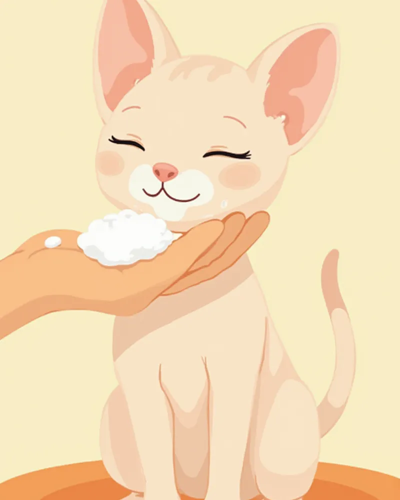 목욕 중인 스핑크스 고양이