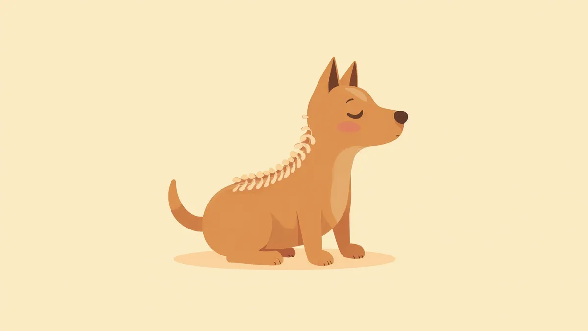 강아지 척추 융합 수술 개념 일러스트