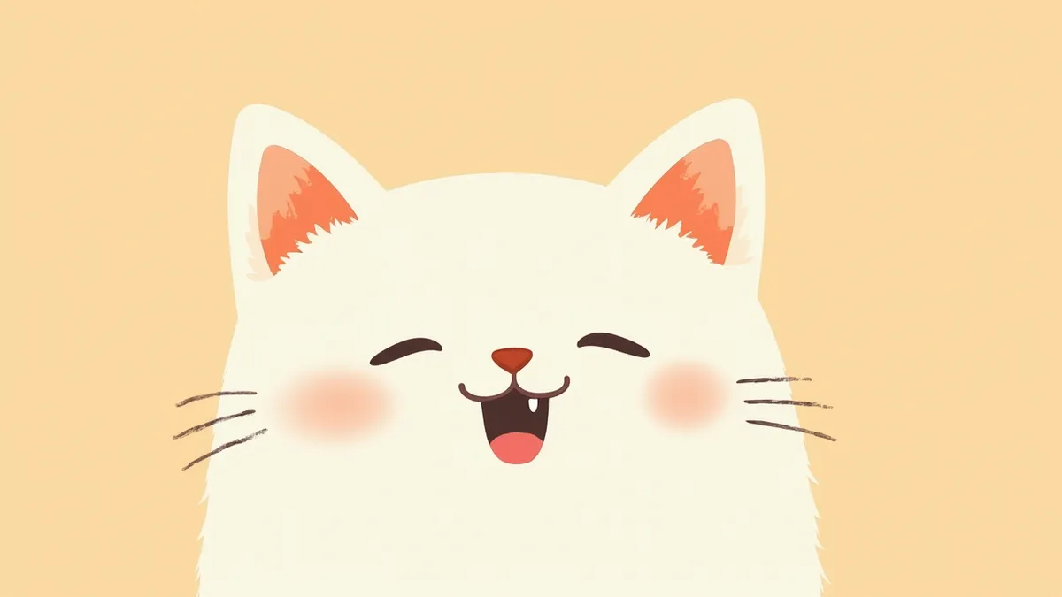 귀끝에 붉은 병변이 있는 흰 고양이를 진찰하는 모습