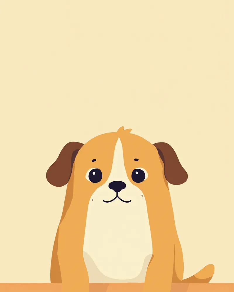 흰자위가 보이고 귀가 눕혀진 두려움 표정의 강아지