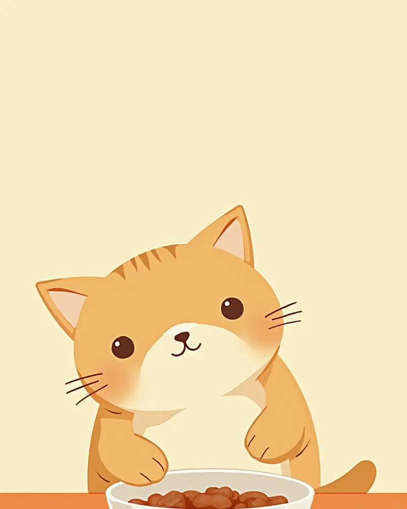 웻푸드를 먹고 있는 초고령묘