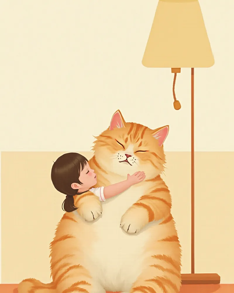 고양이 상태를 살피는 보호자