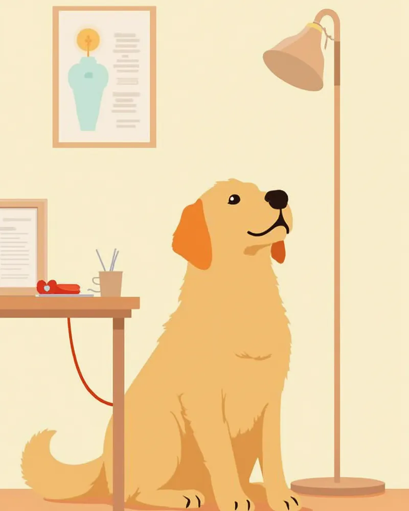 동물병원에서 갑상선 혈액검사를 받고 있는 강아지