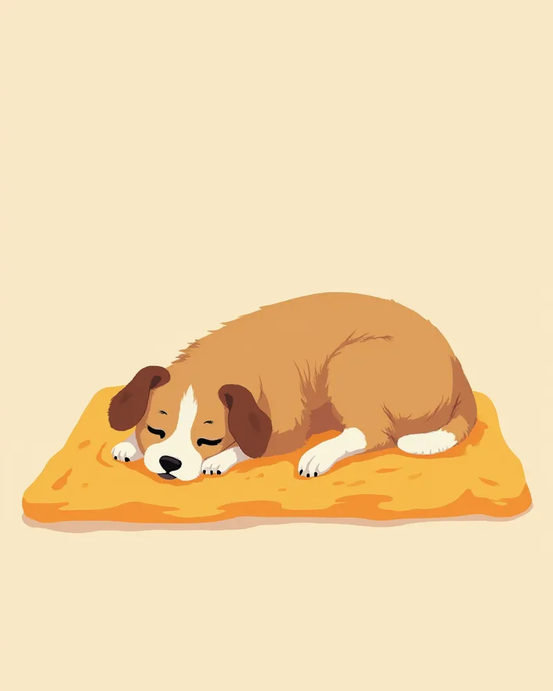 뒷다리에 힘이 빠진 채 누워있는 강아지