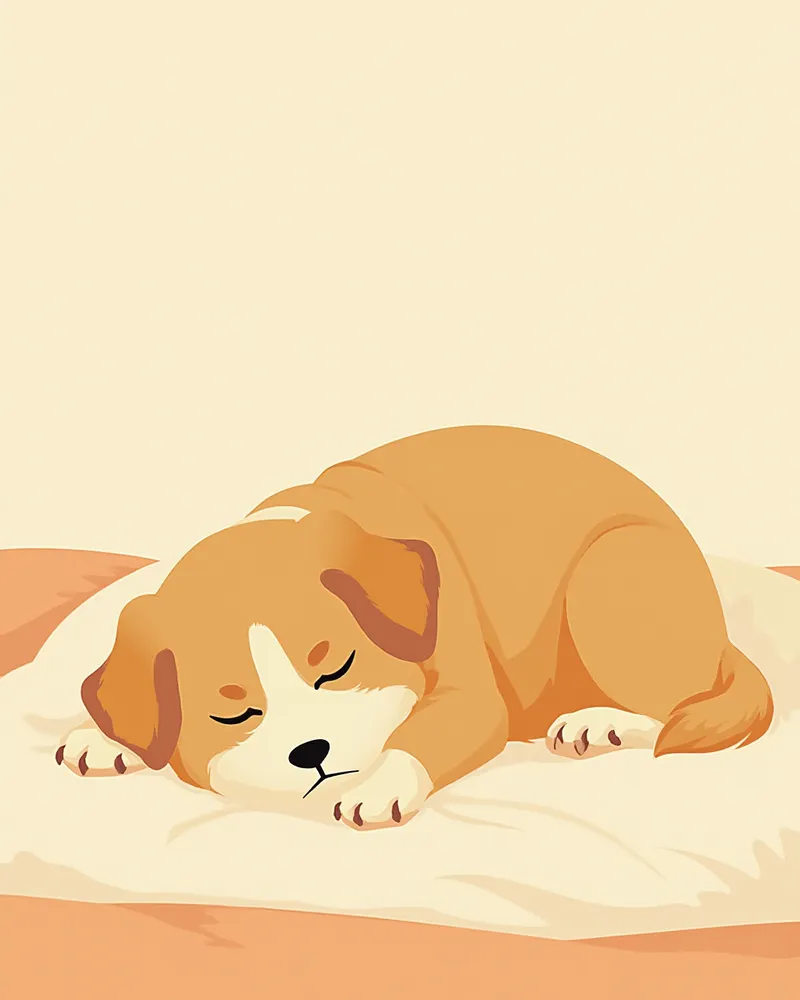 집에서 휴식 중인 강아지를 보호자가 살피는 모습