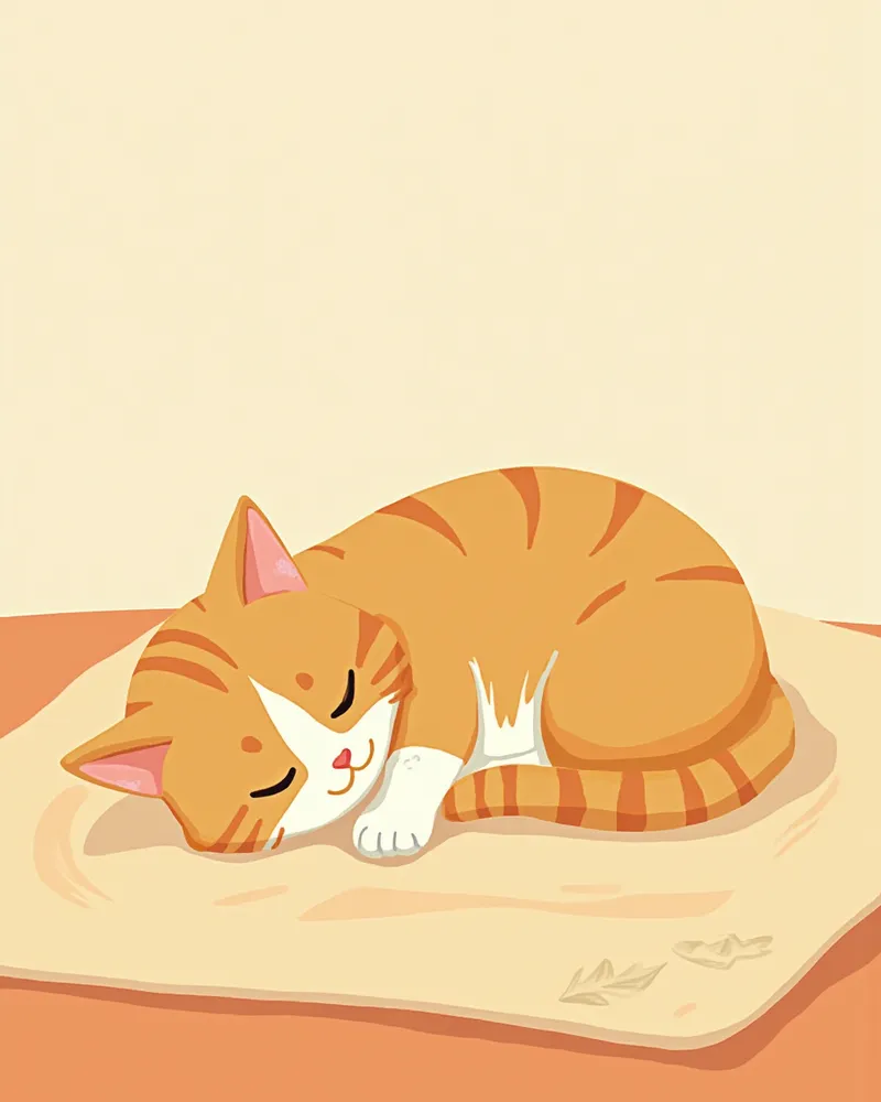 수술 후 회복 중인 고양이