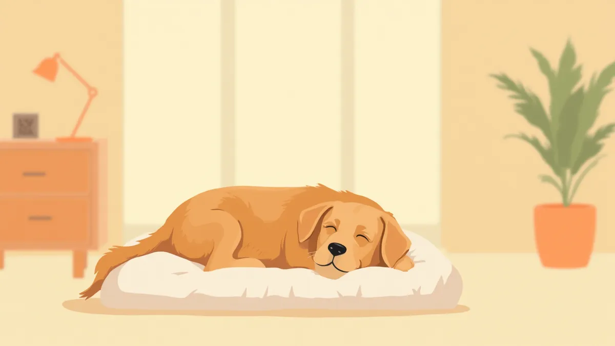 편안하게 쉬고 있는 강아지