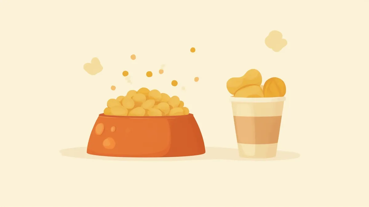 주식 90% 간식 10% 비율을 보여주는 급여량 구성