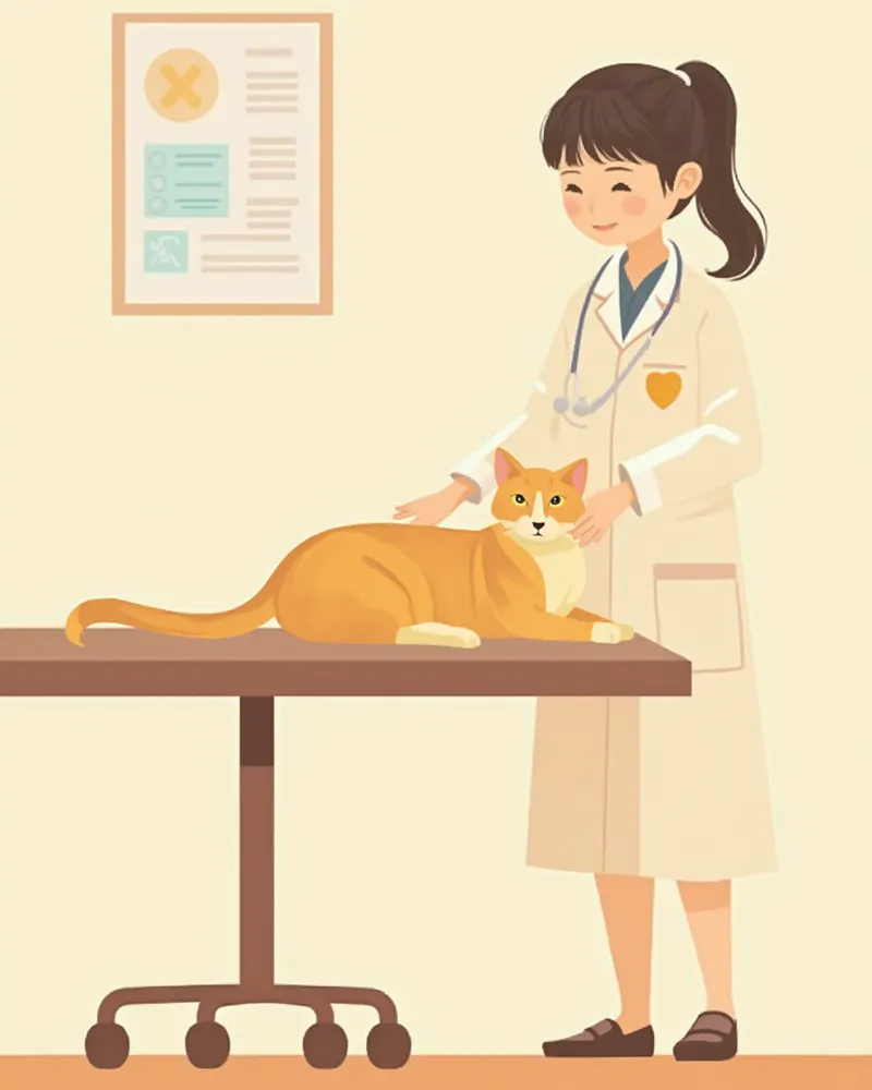 초음파 검사를 받는 반려묘