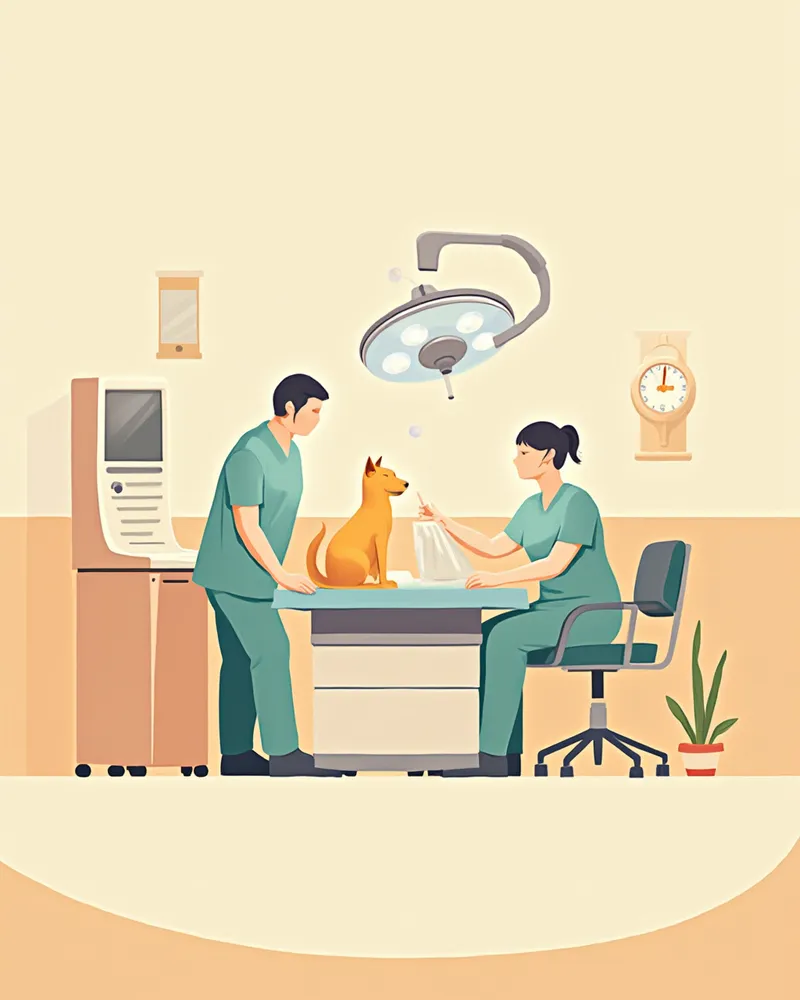 동물병원 수술실 일러스트