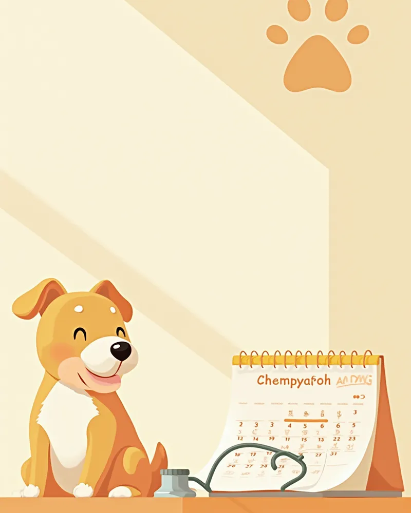 주 1회 항암 스케줄이 표시된 동물병원 달력