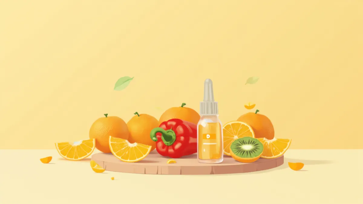 비타민C가 풍부한 과일과 보충제