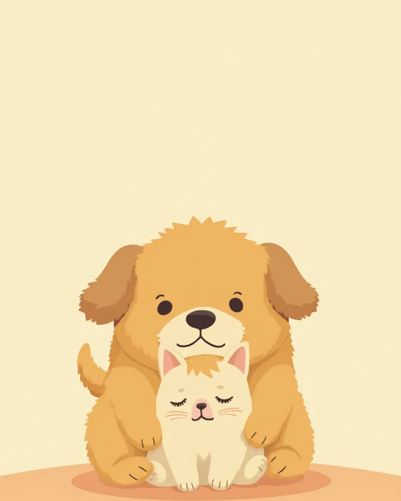 털이 푸석하고 기운 없는 강아지와 고양이 모습