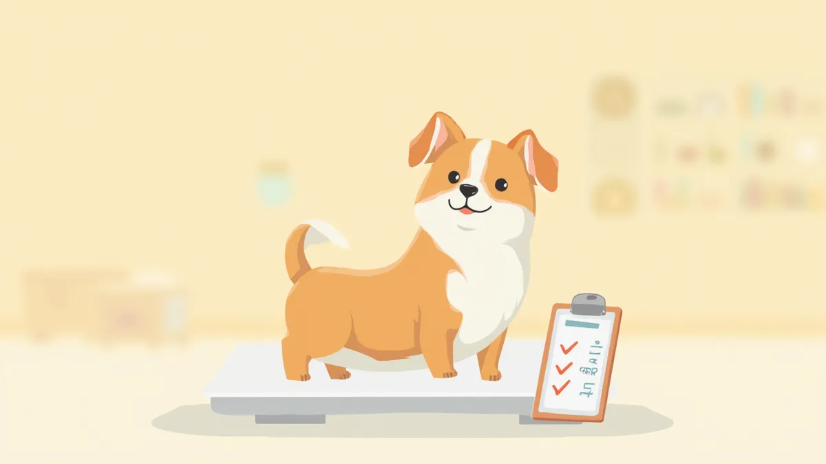 반려동물 체중을 측정하는 모습