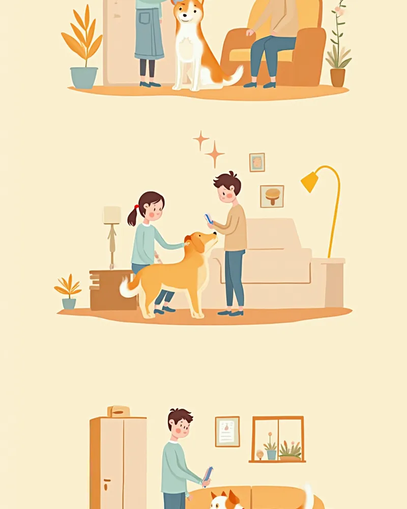 강아지 체형 점수(BCS) 확인 방법을 설명하는 일러스트