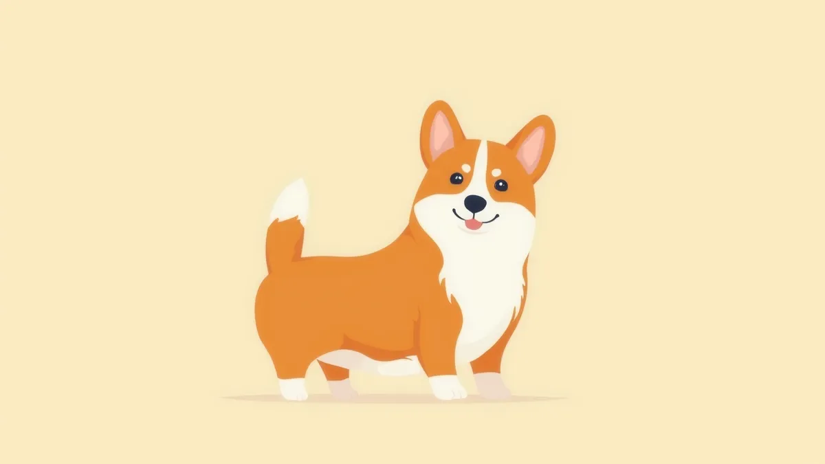 짧은 다리와 긴 허리가 특징인 건강한 웰시코기