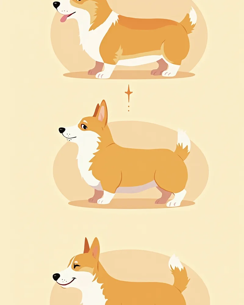 정상 체중과 과체중 웰시코기를 비교한 체형 점수 가이드