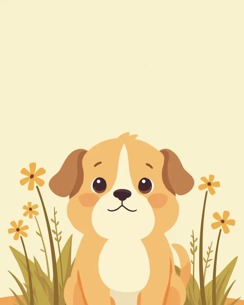 잔디밭에서 불편해 보이는 강아지