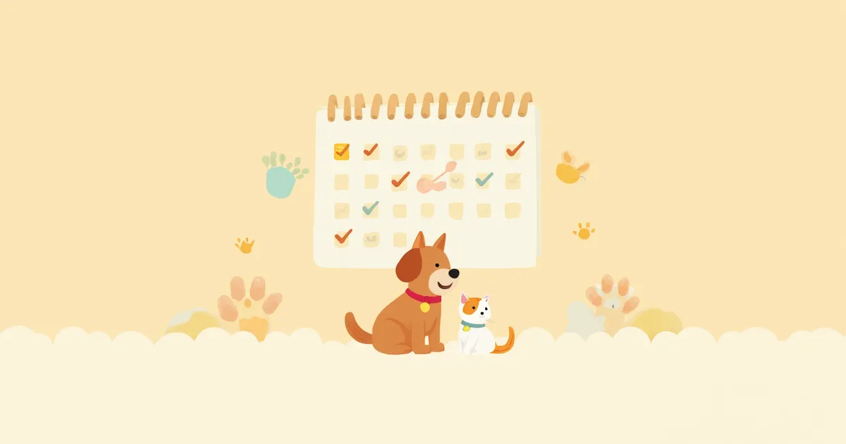 반려동물 1년 케어 캘린더 — 월별 건강 관리 체크리스트