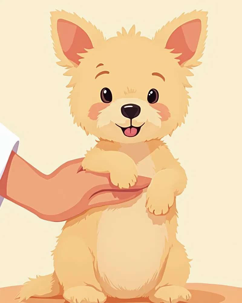 백신 접종을 받는 어린 요크셔테리어