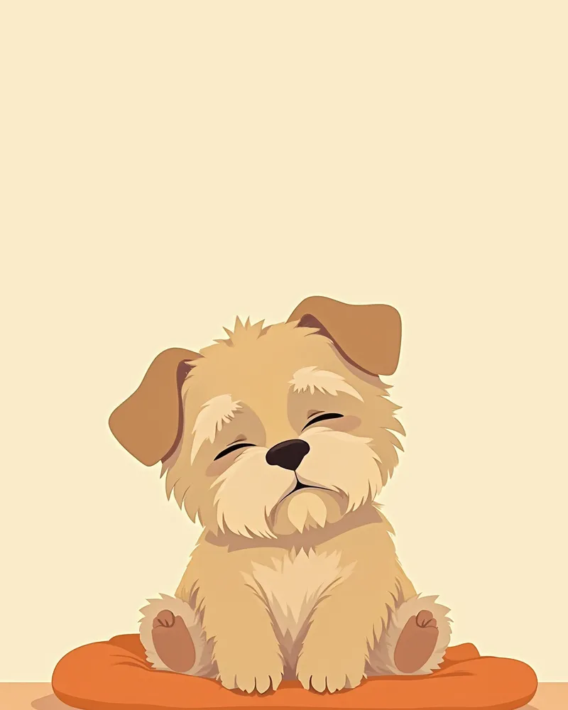 건강 검진을 마친 노령 요크셔테리어