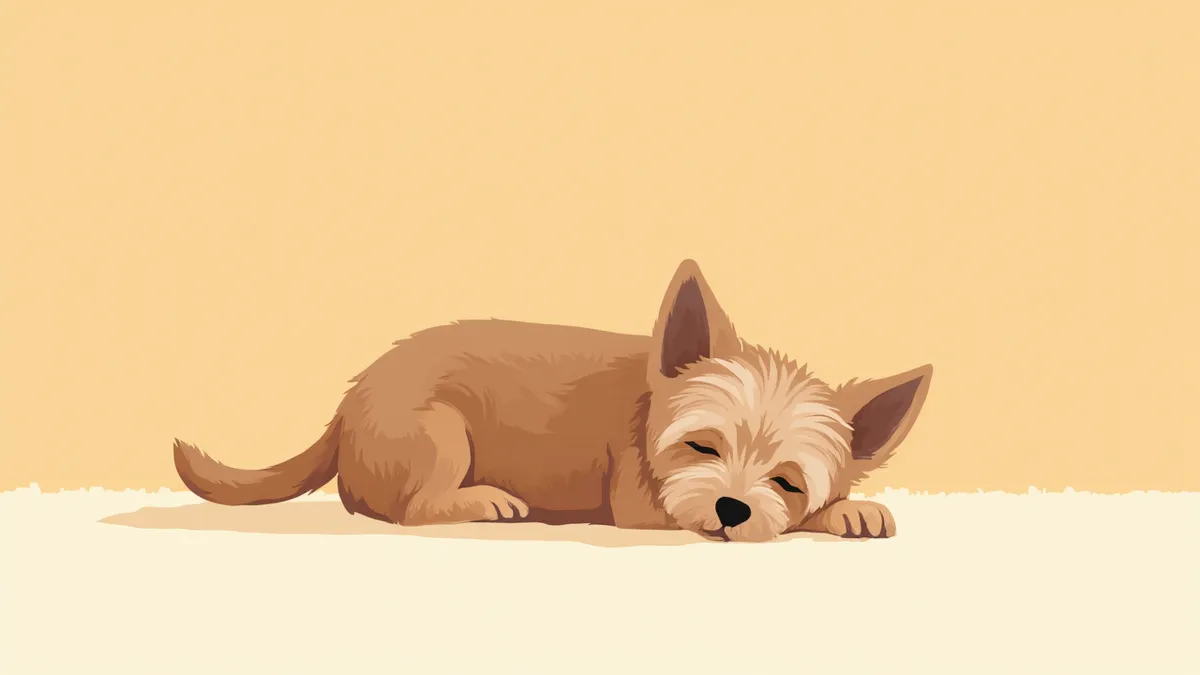 거실에 편안히 앉아있는 요크셔테리어